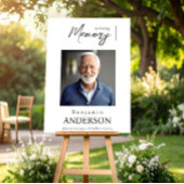 Poster Panneau de bienvenue commémoratif de funérailles P