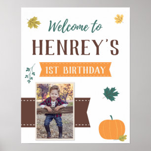Poster Panneau de bienvenue d'anniversaire de photos de c