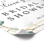 Poster Panneau de bienvenue de Baby Shower avec verdure d (Coin)