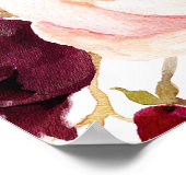 Poster Panneau de bienvenue de Baby Shower Bohème Bourgeo (Coin)