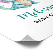 Poster Panneau de bienvenue de bébé dragon mignon (Coin)