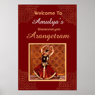 Poster Panneau de bienvenue de Bharatanatyam Arangetram,