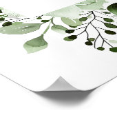 Poster Panneau de bienvenue de confirmation botanique ver (Coin)