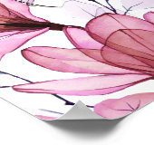 Poster Panneau de bienvenue de confirmation floral rose p (Coin)