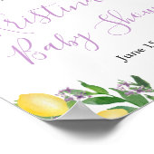 Poster Panneau de bienvenue de douche Citrus Citron Lavan (Coin)