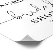 Poster Panneau de bienvenue de Fête des mariées minimalis (Coin)