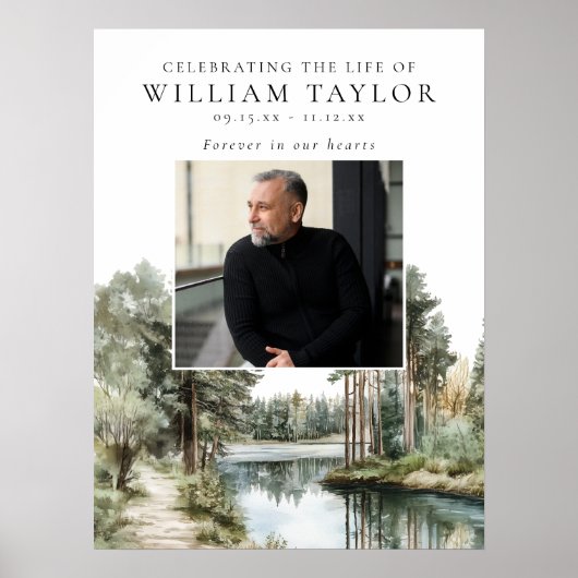 Poster Panneau de bienvenue de la Célébration de la vie d (Devant)