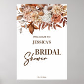 Poster Panneau de bienvenue de la douche de la nuptiale d (Devant)