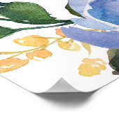 Poster Panneau de bienvenue de la douche garçon FLower bl (Coin)