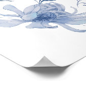 Poster Panneau de bienvenue de la douche nuptiale bleu fo (Coin)