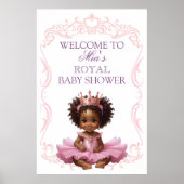 Poster Panneau de bienvenue de la princesse royale afro-a (Devant)