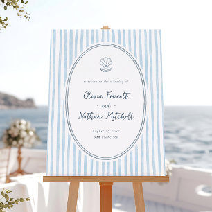 Poster Panneau de bienvenue de mariage à cadre fantaisist