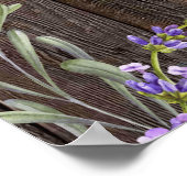 Poster panneau de bienvenue de mariage à la lavande rusti (Coin)