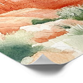 Poster Panneau de bienvenue de mariage à l'aquarelle de m (Coin)