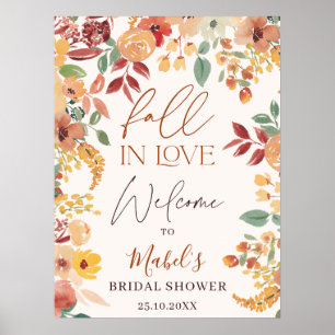 Poster Panneau de Bienvenue de Mariage à l'Aquarelle Tomb