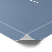 Poster Panneau de bienvenue de mariage à l'écriture simpl (Coin)