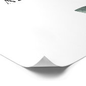 Poster Panneau de bienvenue de mariage à l'eucalyptus ver (Coin)