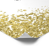 Poster Panneau de bienvenue de mariage à paillettes d'or (Coin)
