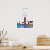 Poster Panneau de bienvenue de mariage à San Francisco (Cuisine)