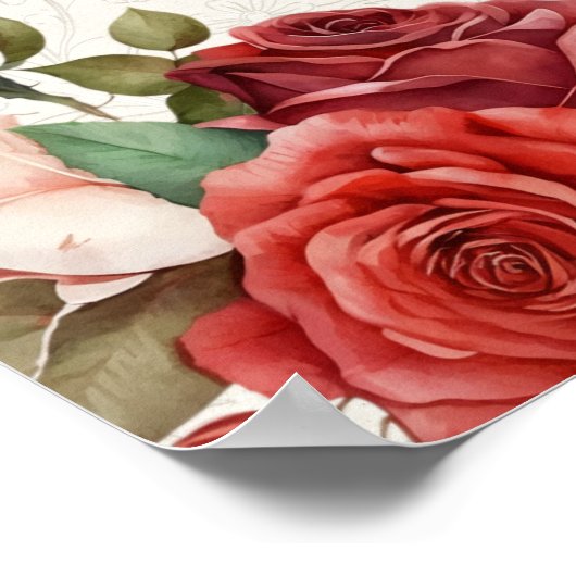 Poster Panneau de bienvenue de mariage Anand Karaj floral (Coin)