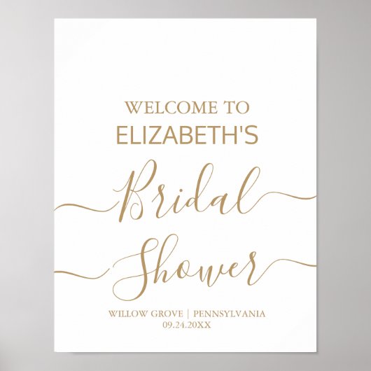 Poster Panneau de bienvenue de mariage avec calligraphie  (Devant)