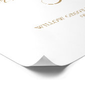 Poster Panneau de bienvenue de mariage avec calligraphie (Coin)