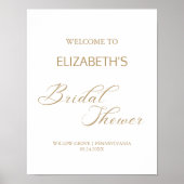 Poster Panneau de bienvenue de mariage avec calligraphie (Devant)