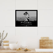Poster Panneau de bienvenue de mariage avec écriture mode (Cuisine)