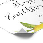 Poster Panneau de bienvenue de mariage avec verdure de fl (Coin)