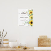 Poster Panneau de bienvenue de mariage avec verdure de to (Cuisine)