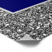 Poster Panneau de bienvenue de mariage bleu royal (Coin)