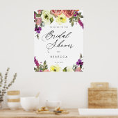 Poster panneau de bienvenue de mariage bohème violet jaun (Cuisine)