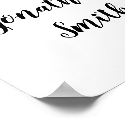 Poster Panneau de bienvenue de mariage boho chic fleurs b (Coin)