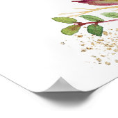 Poster Panneau de bienvenue de mariage boho rouge marsala (Coin)