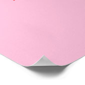 Poster Panneau de bienvenue de mariage classique rose et (Coin)