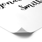 Poster Panneau de bienvenue de mariage country chic tourn (Coin)