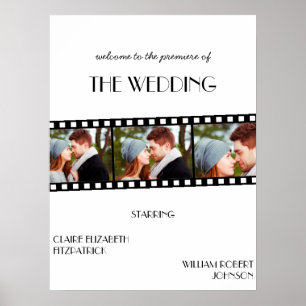 Poster Panneau de bienvenue de mariage de bande de film d