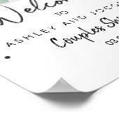 Poster Panneau de bienvenue de mariage de cactus de douch (Coin)