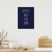 Poster Panneau de bienvenue de mariage de date spéciale b (Cuisine)