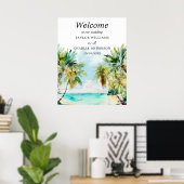 Poster Panneau de bienvenue de mariage de destination de  (Bureau à domicile)