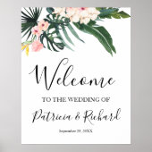 Poster Panneau de bienvenue de mariage de destination tro (Devant)