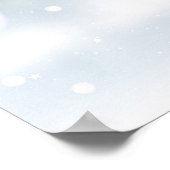 Poster Panneau de bienvenue de mariage d'hiver de script  (Coin)