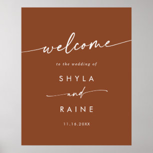 Poster Panneau de bienvenue de mariage DIY Boho Chic Terr