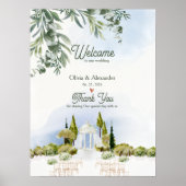 Poster Panneau de bienvenue de mariage du pavillon du jar (Devant)