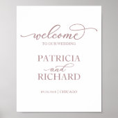Poster Panneau de bienvenue de mariage | Écriture simple (Devant)