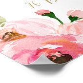 Poster Panneau de bienvenue de mariage Editable Floral Br (Coin)