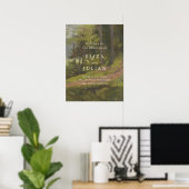 Poster Panneau de bienvenue de mariage élégant Forêt Rust (Bureau à domicile)