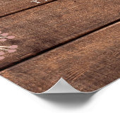 Poster Panneau de bienvenue de mariage en cascade florale (Coin)