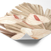 Poster Panneau de bienvenue de mariage en herbe de Pampa (Coin)