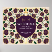 Poster Panneau de bienvenue de mariage fantastique Boucli (Devant)